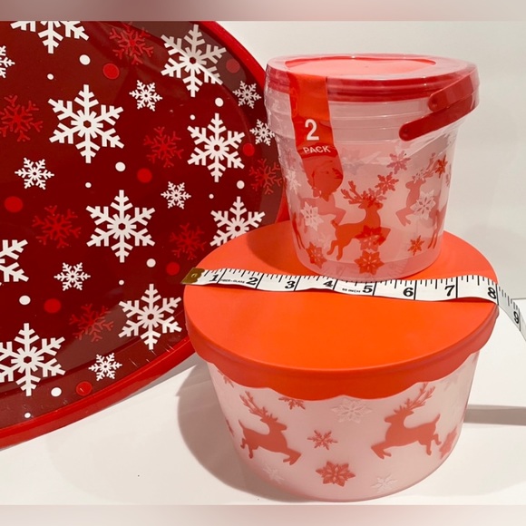 🦌Holiday 4Pc Bundle- Red Snowflake/ Reindeer Design NWT - Picture 7 of 13